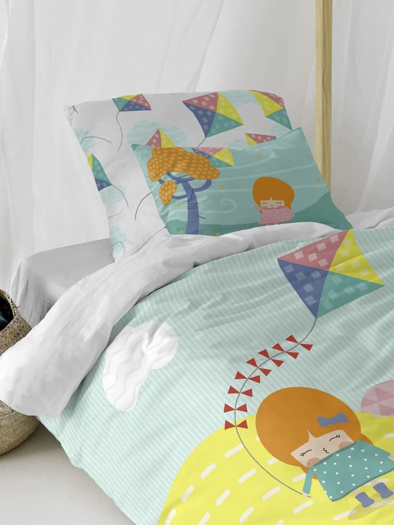 Housse de coussin Kite "Happyfriday"   Blanc