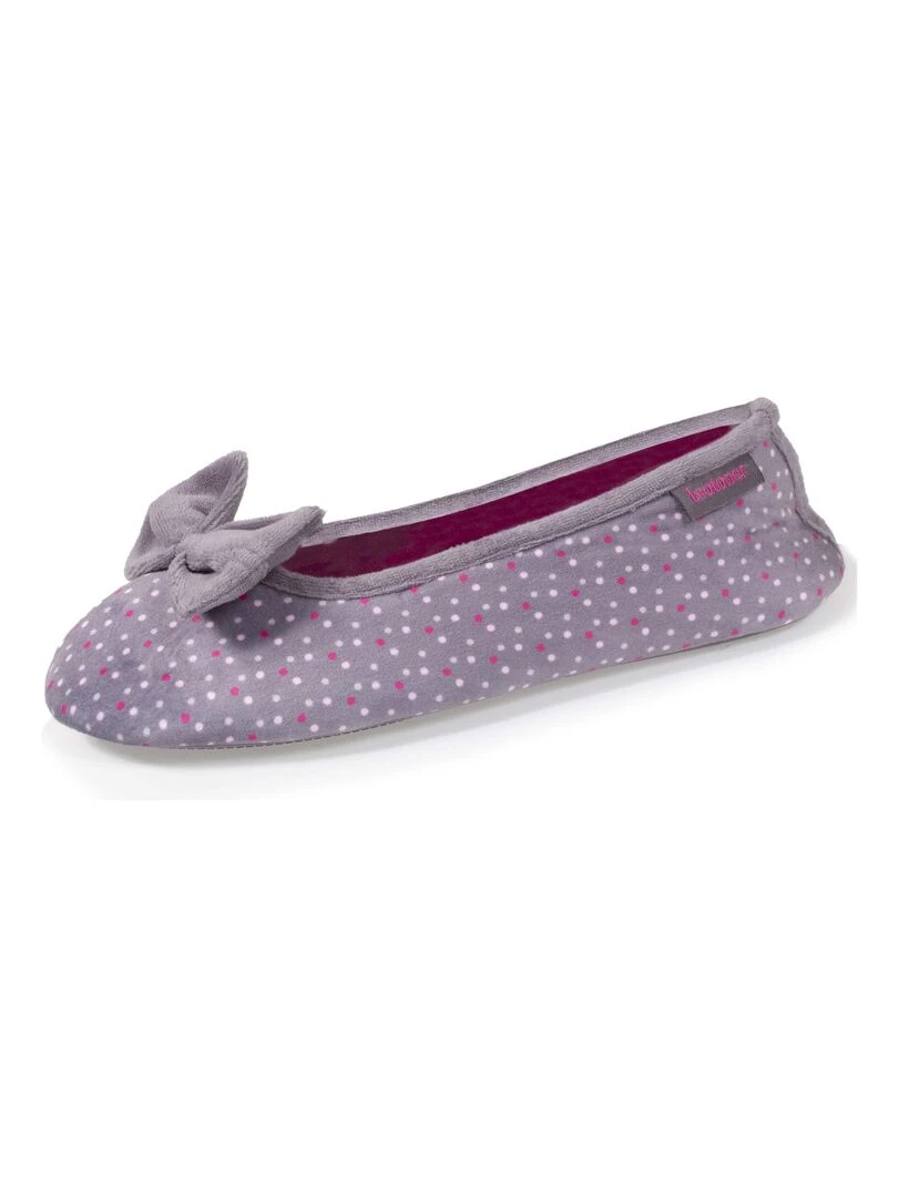 Chaussons ballerines Femme Pois Violet Multicolore