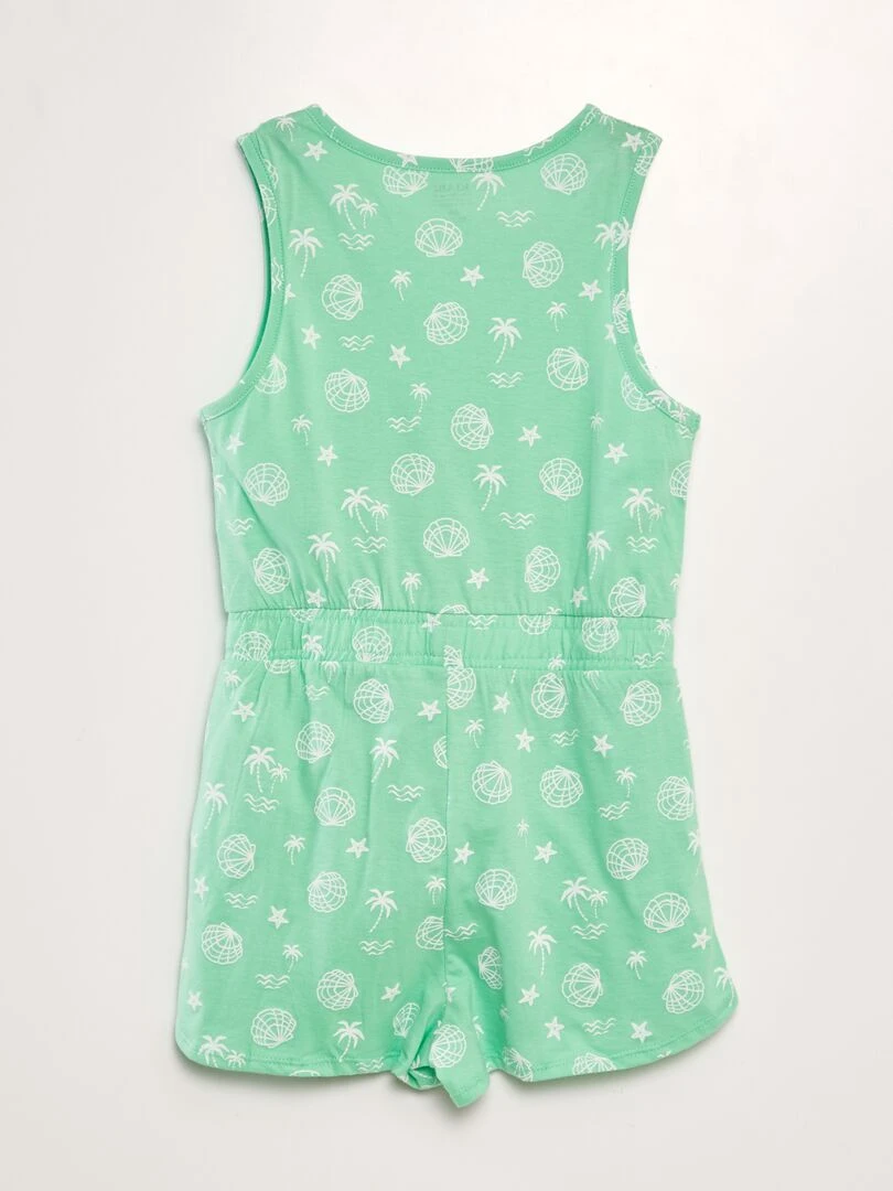 Combishort imprimée Vert