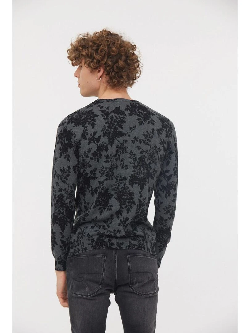 Lee Cooper   Pull manches longues coton regular CORUS   gris anthracite