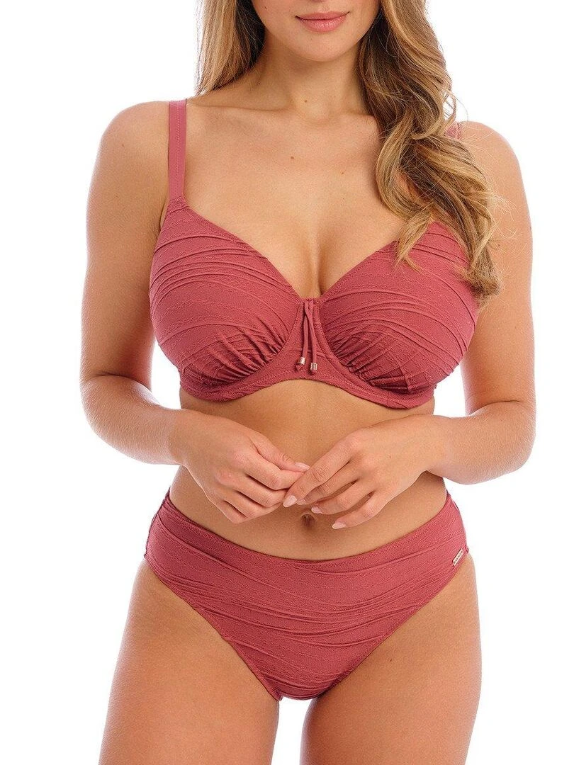 Haut de maillot de bain à armatures Beach waves Rose