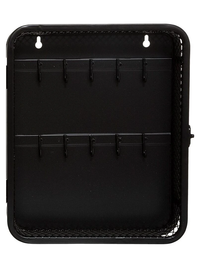 Boîte à clés métal grillage 26x32 cm   Noir