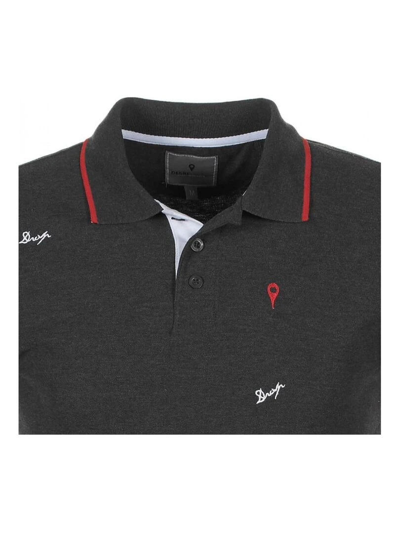 Polo manches courtes homme CLAMAR   DEGRE CELSIUS   Gris