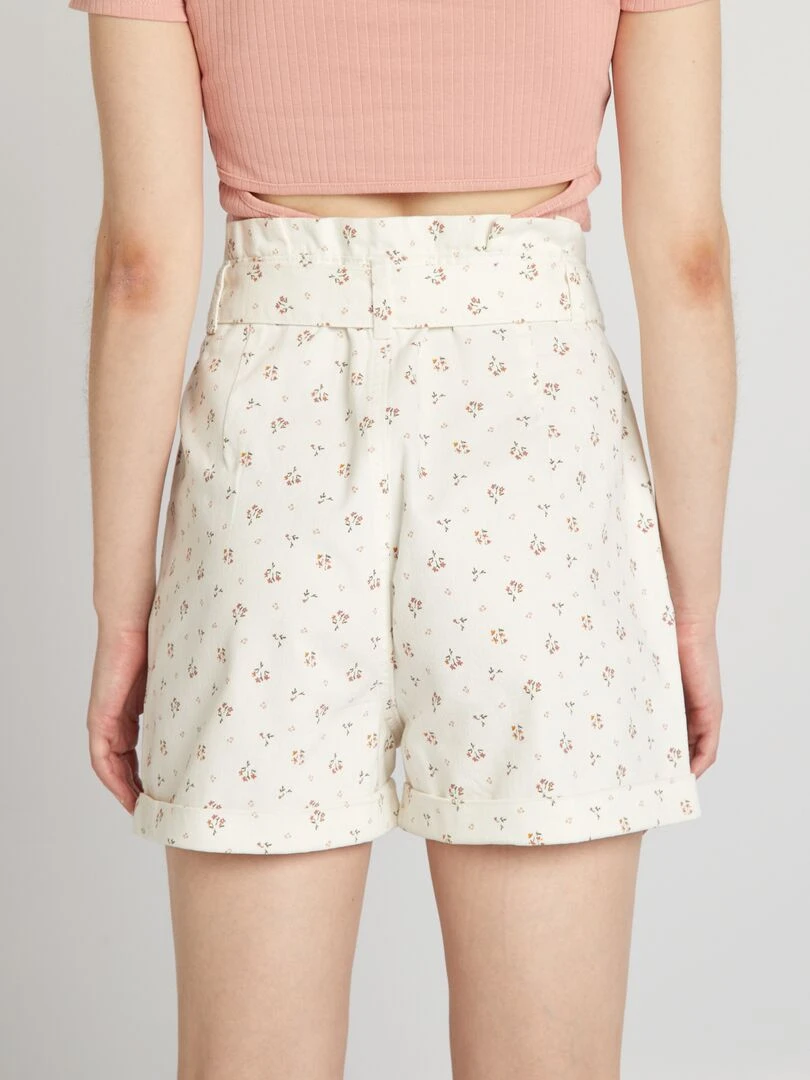 Short en twill   Blanc