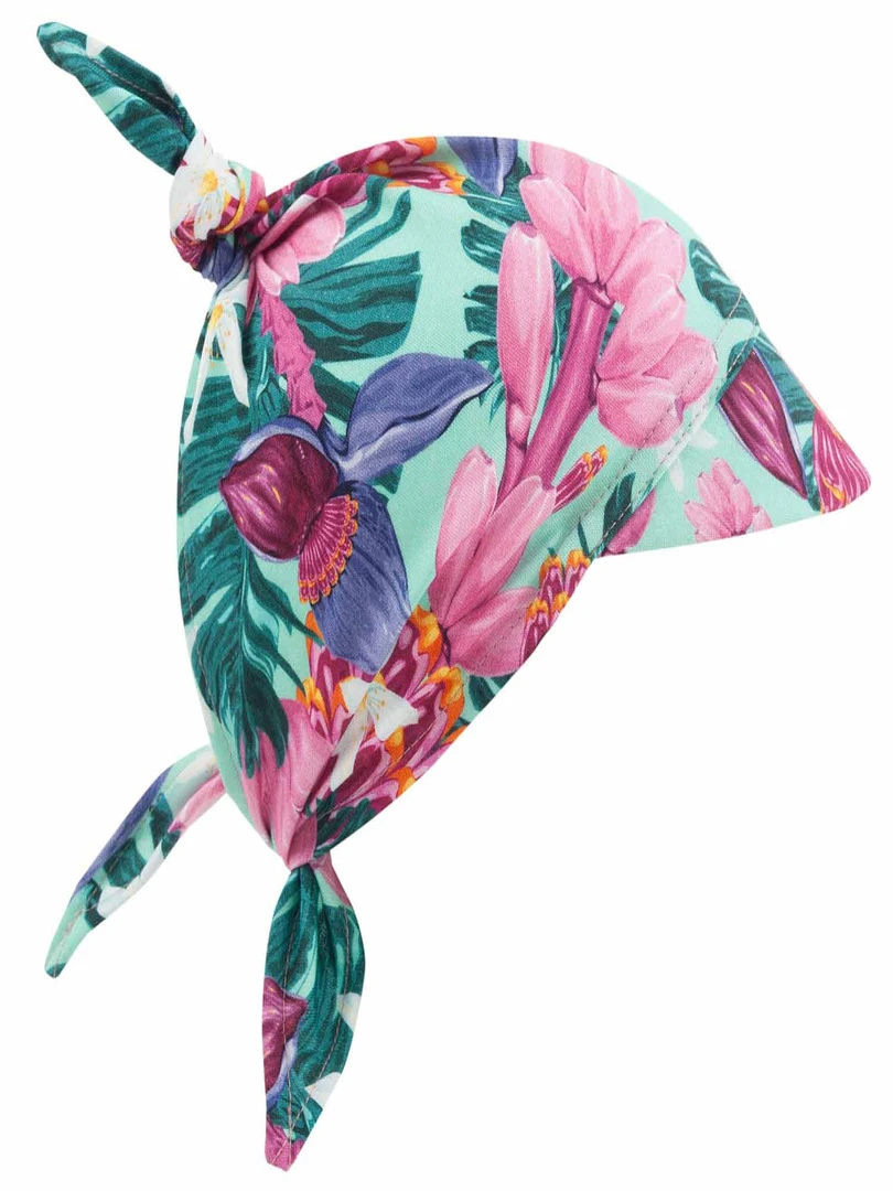 Casquette bandana bébé en bambou Summer Multicolore