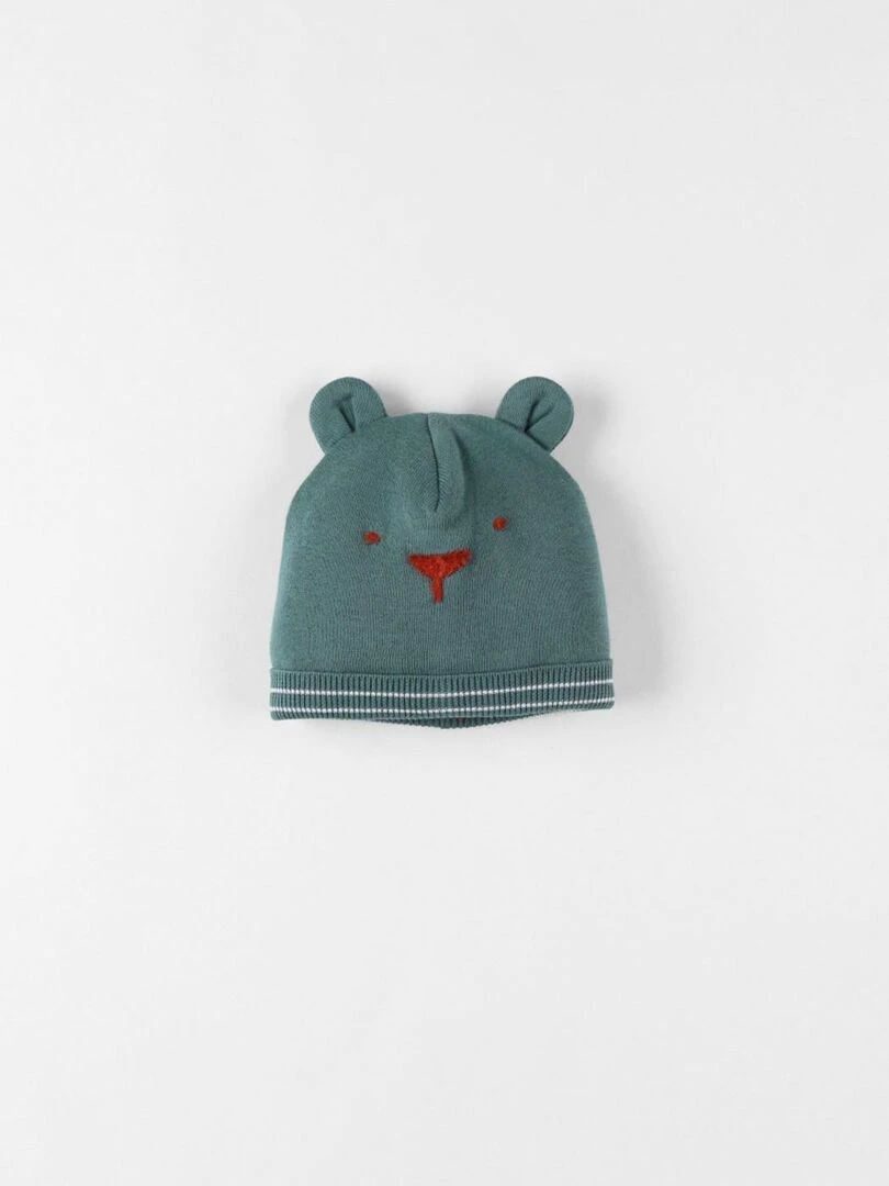 Bonnet Nouky en tricot Noukie's Vert