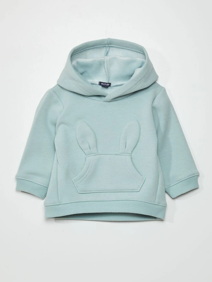 Sweat en molleton avec poche fantaisie Toujours + de chaleur Bleu