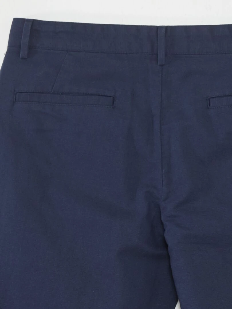 Pantalon chino droit   Bleu marine