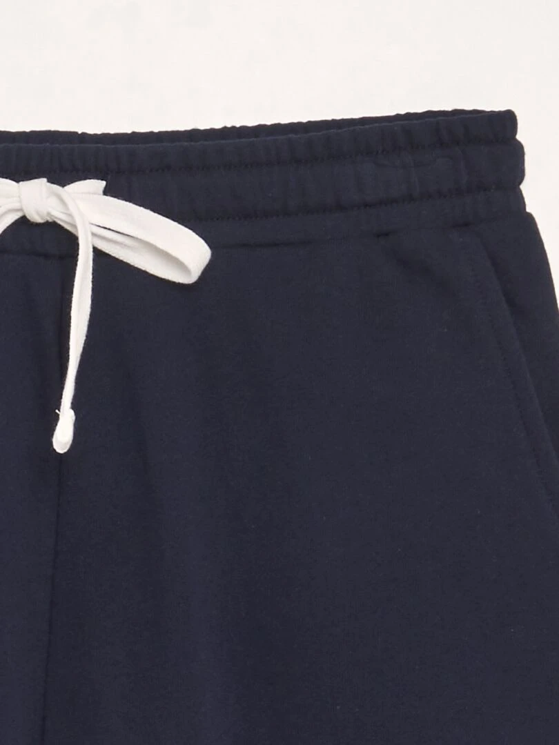 Bermuda en molleton fin   Bleu marine