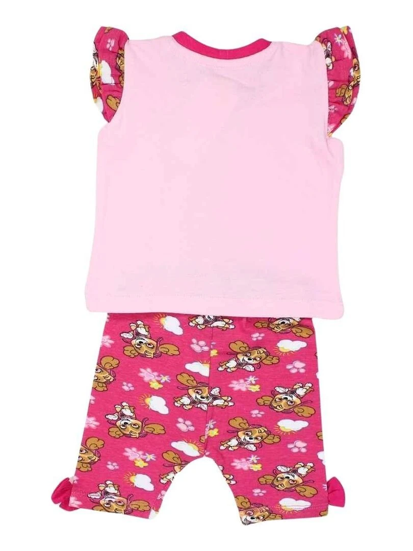 Paw Patrol Ensemble T shirt legging bébé fille Imprimé La Pat' Patrouille Rose fushia