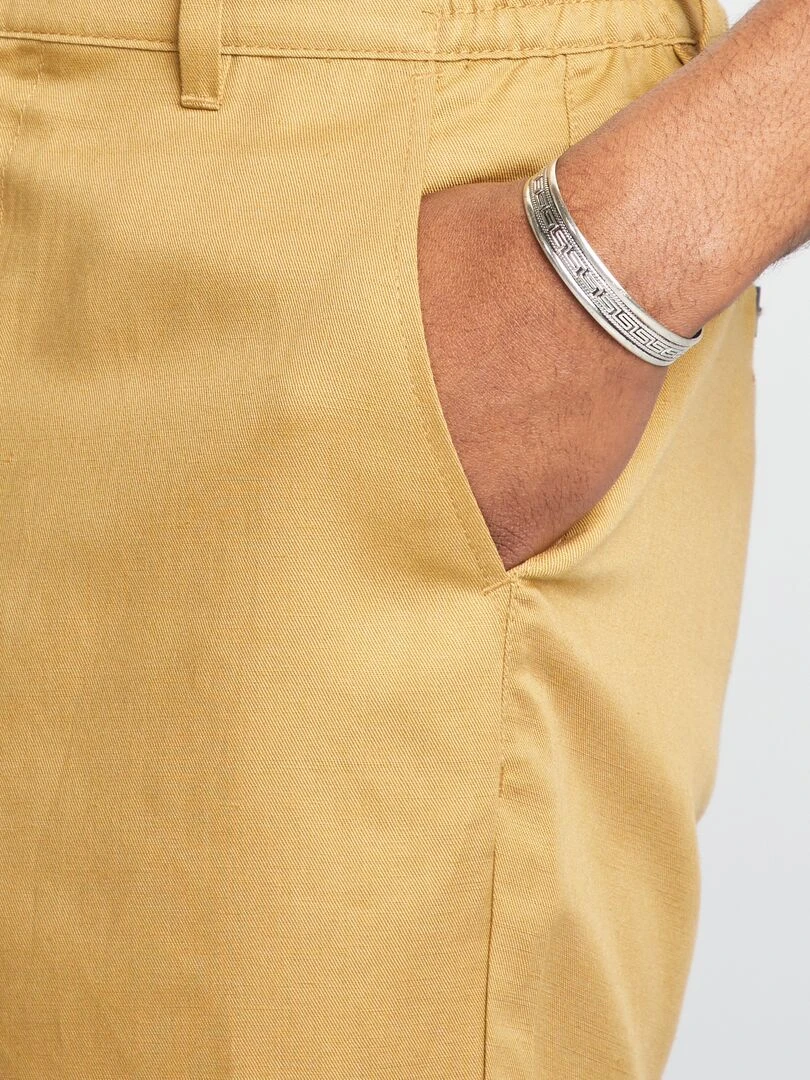 Bermuda en lin   Marron clair