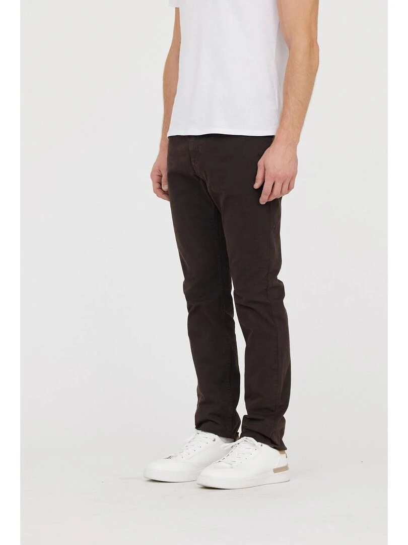 Lee Cooper Pantalon coton straight LC122ZP Marron foncé