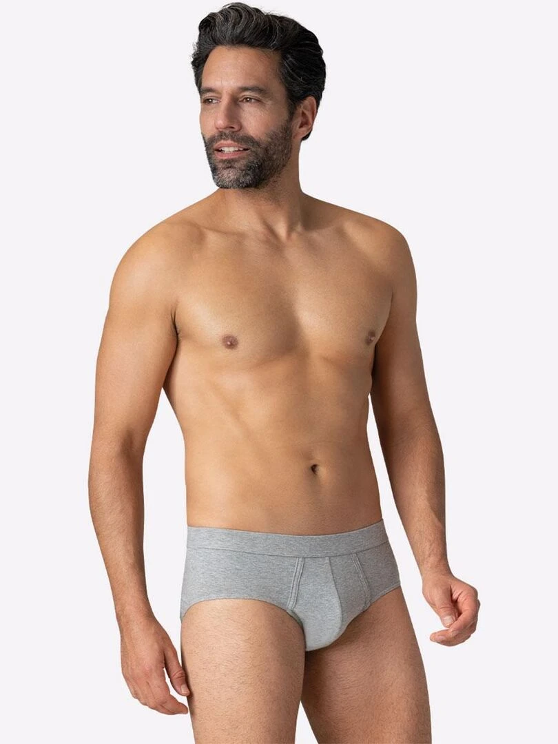 Lot de 2 slips homme Fusion   Noir Gris