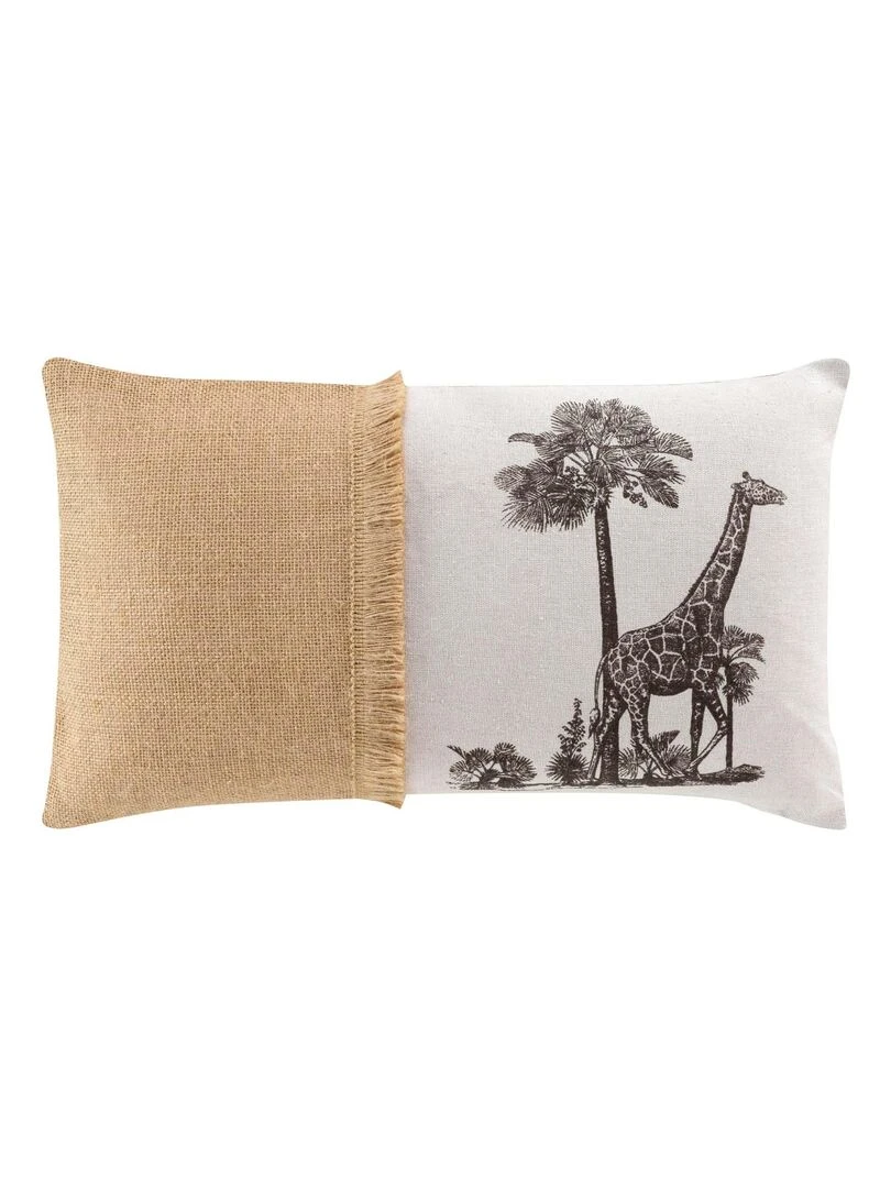 Coussin 30 x 50 cm Girafe de Tokao Beige
