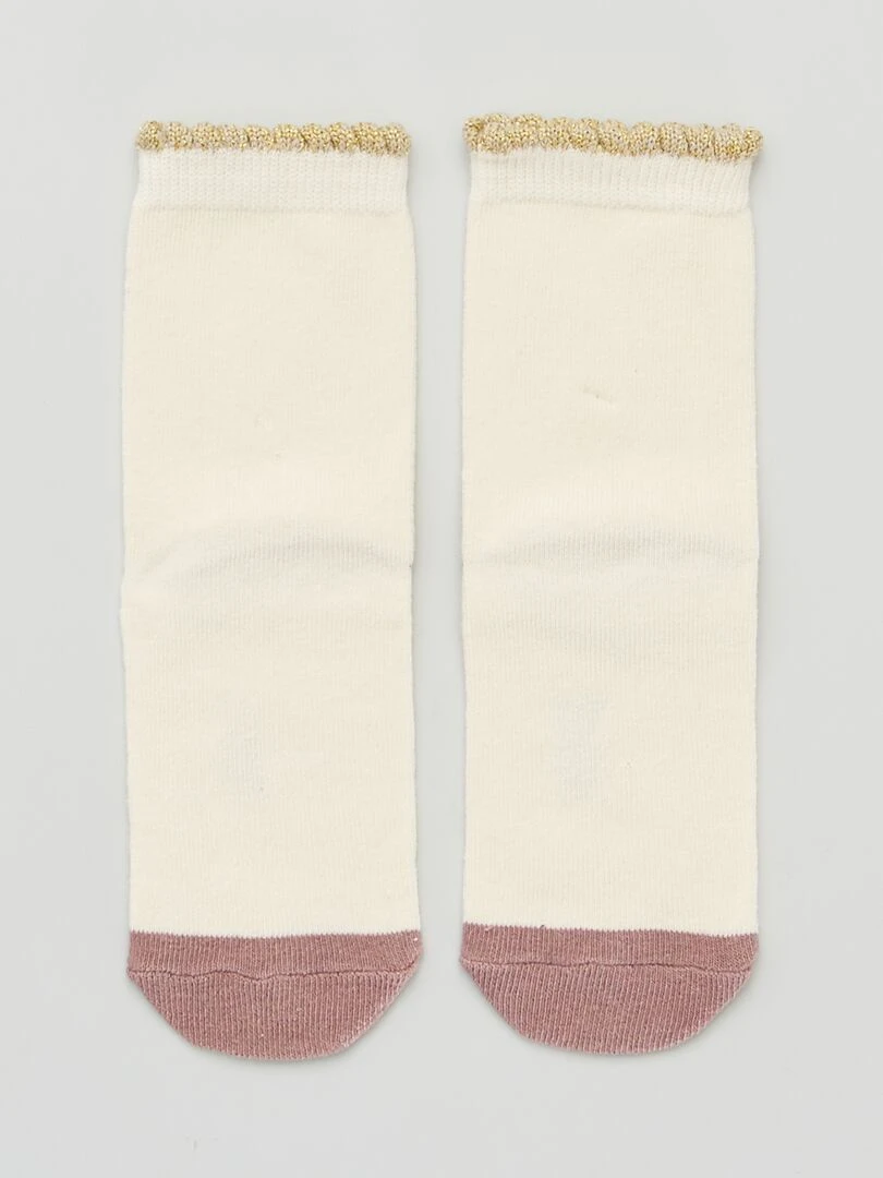 Lot de 5 paires de chaussettes imprimées   Vert/beige/bleu