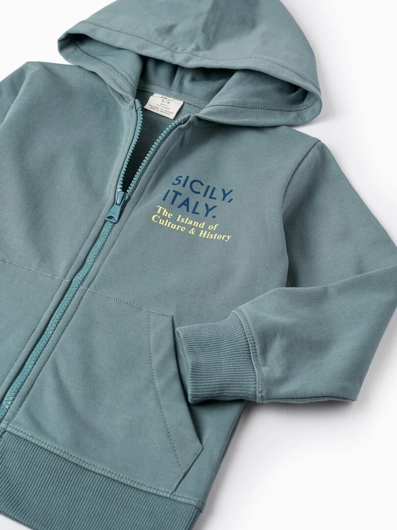 Manteau en coton avec capuche pour garçon 'Sicily   SICILIAN DAYS   Bleu clair