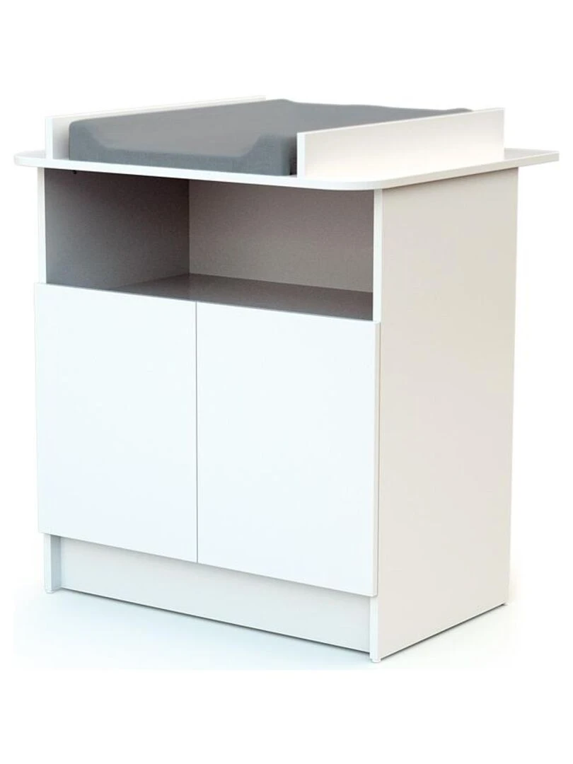 WEBABY   Chambre bébé lit et commode à langer en bois   Blanc
