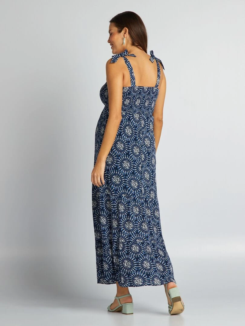 Robe grossesse à coupe longue BLEU