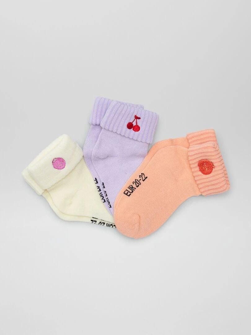 Lot de 2 paires chaussettes Rose