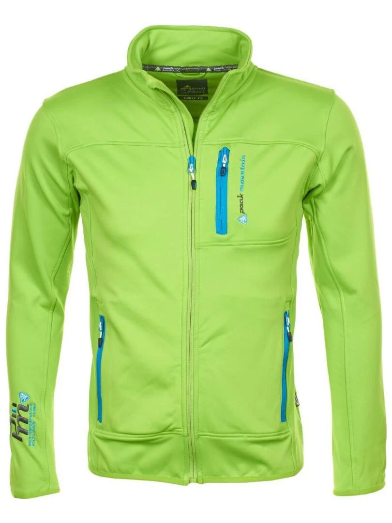 Blouson polar shell homme CANTON PEAK MOUNTAIN Vert