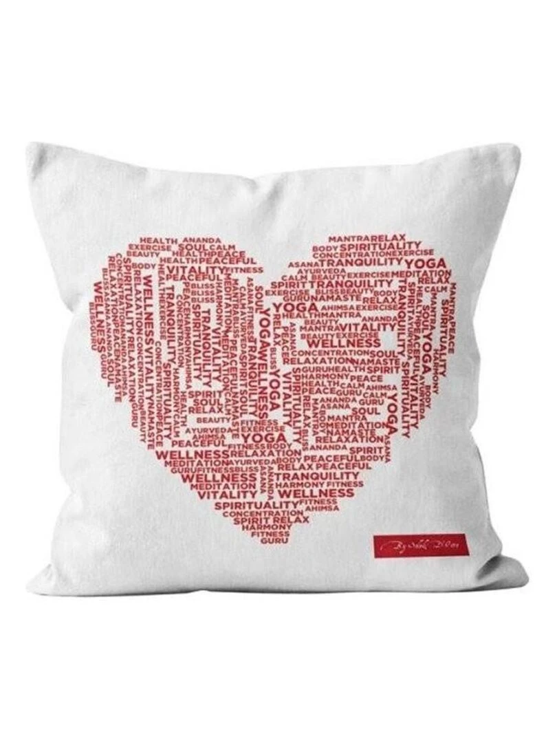 Housse de coussin Cœur 40x40 cm Blanc