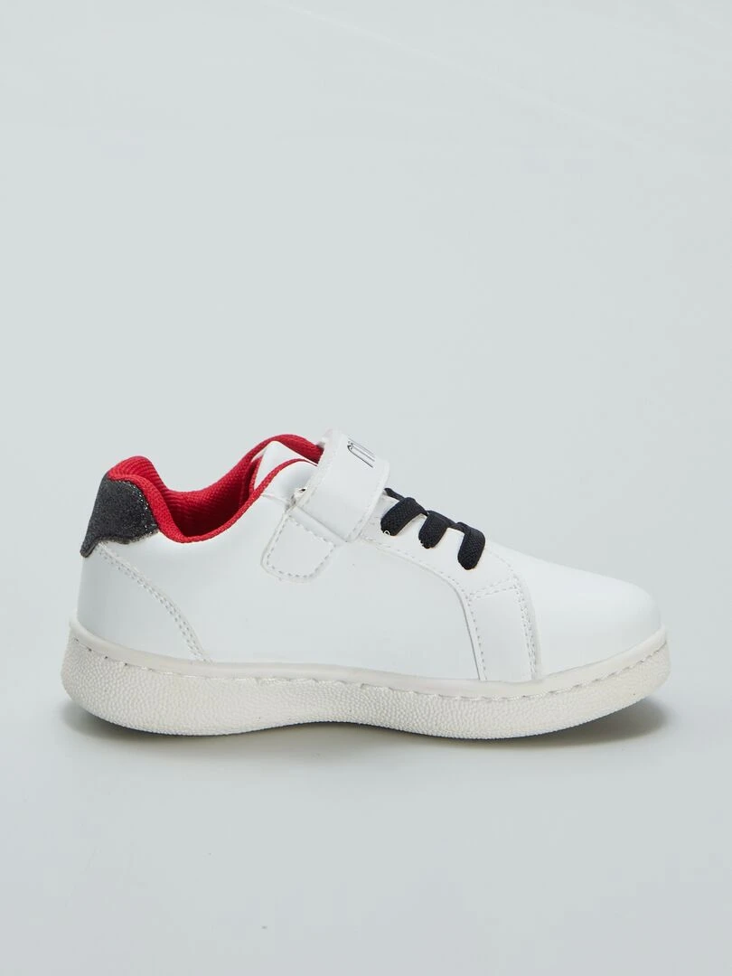 Baskets blanches 'Minnie'   Blanc/rouge/noir