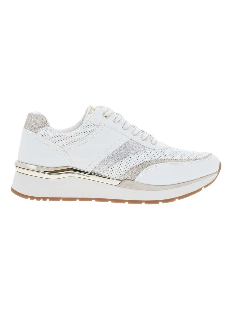 MARCO TOZZI Baskets basses talon compensé bas Blanc