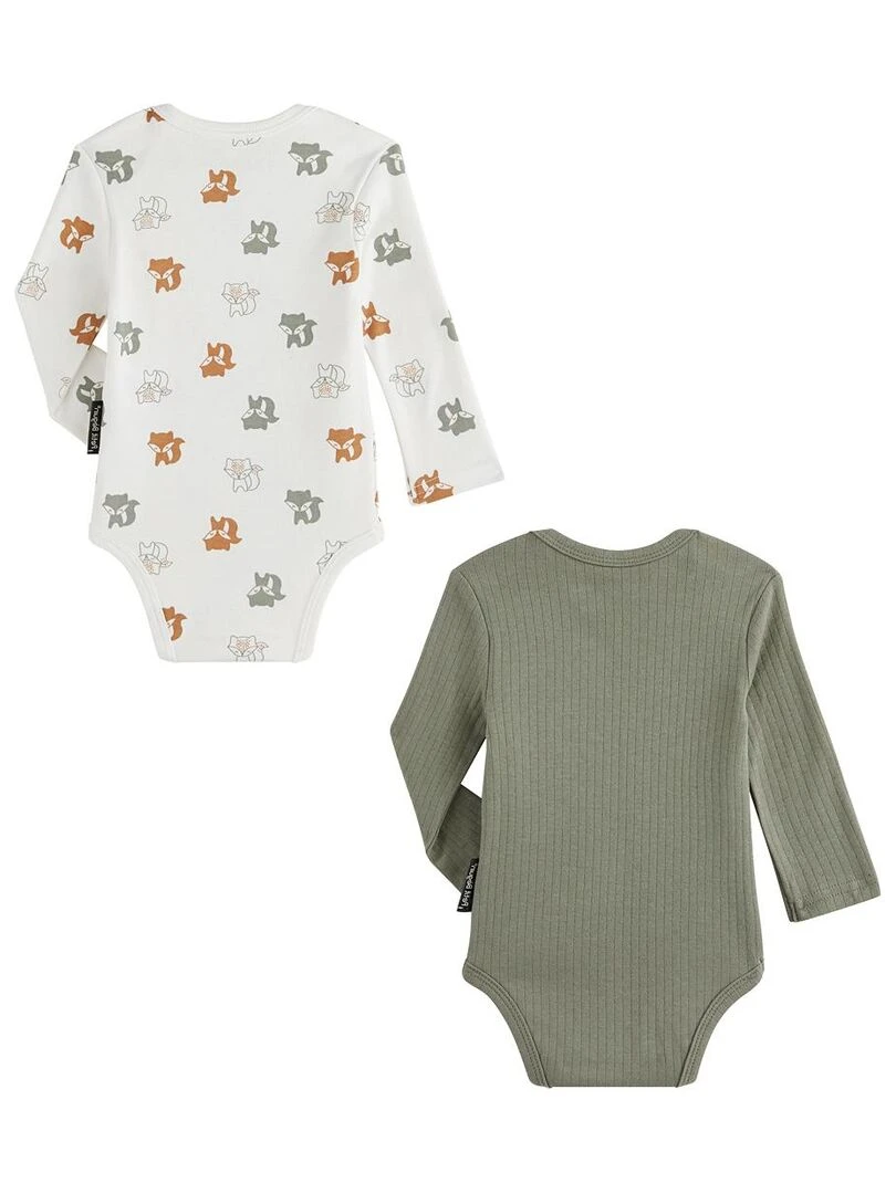 Lot de 2 bodies bébé manches longues Canaille Ecru