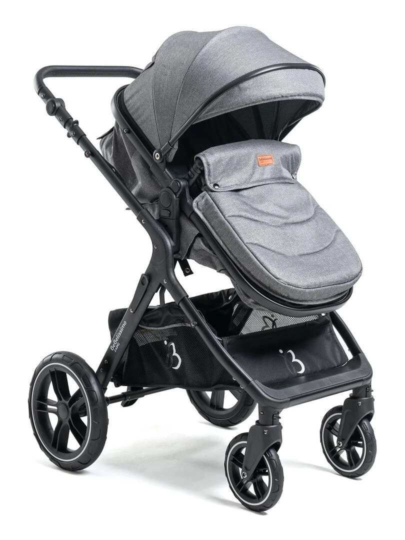 Poussette combinée trio 3 en 1   siège auto 0m – nacelle –  jusqu’à 22kg    gris   Premium   Gris