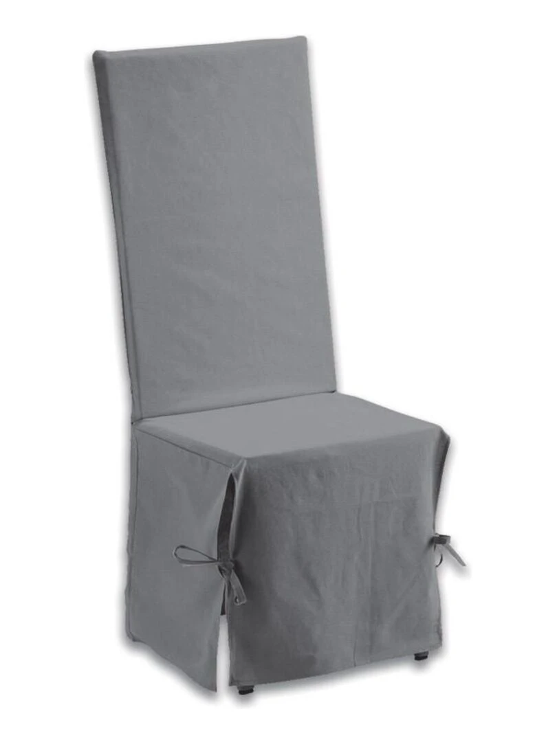 Housse de chaise Renato gris coton Gris