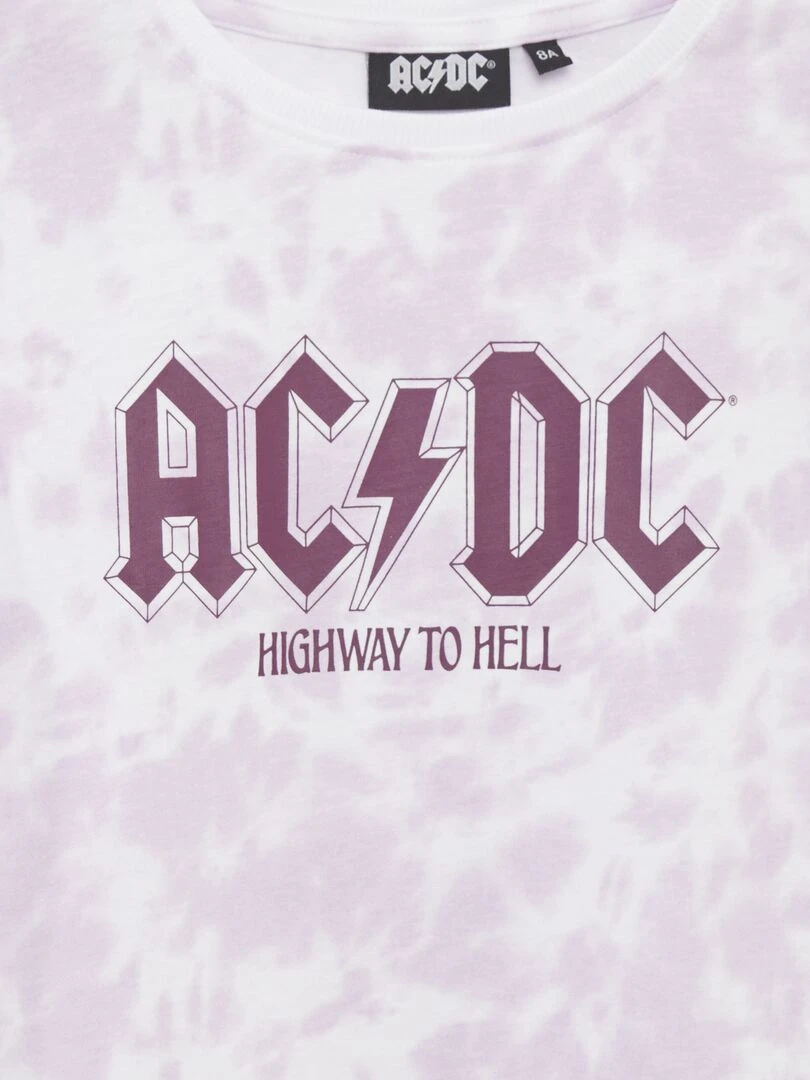 T shirt 'ACDC' manches courtes VIOLET