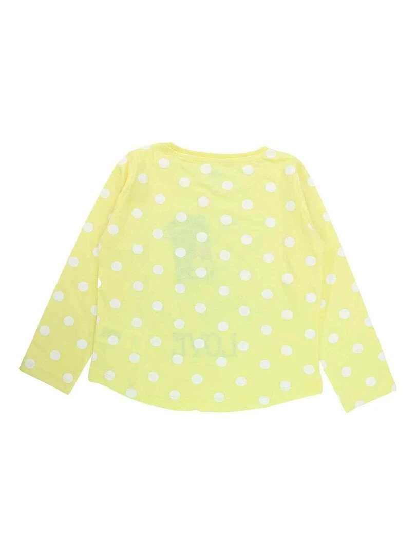 Disney T shirt fille imprimé Minnie en coton Jaune