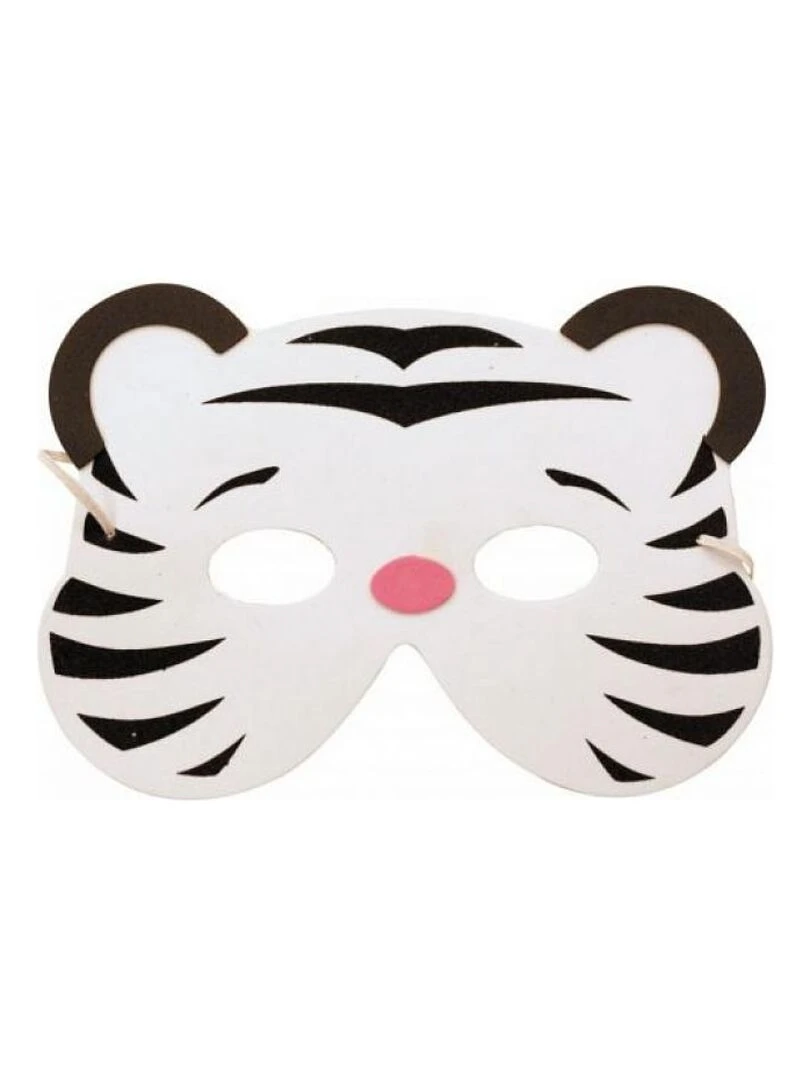 Masque pour enfant Tigre Blanc Rose