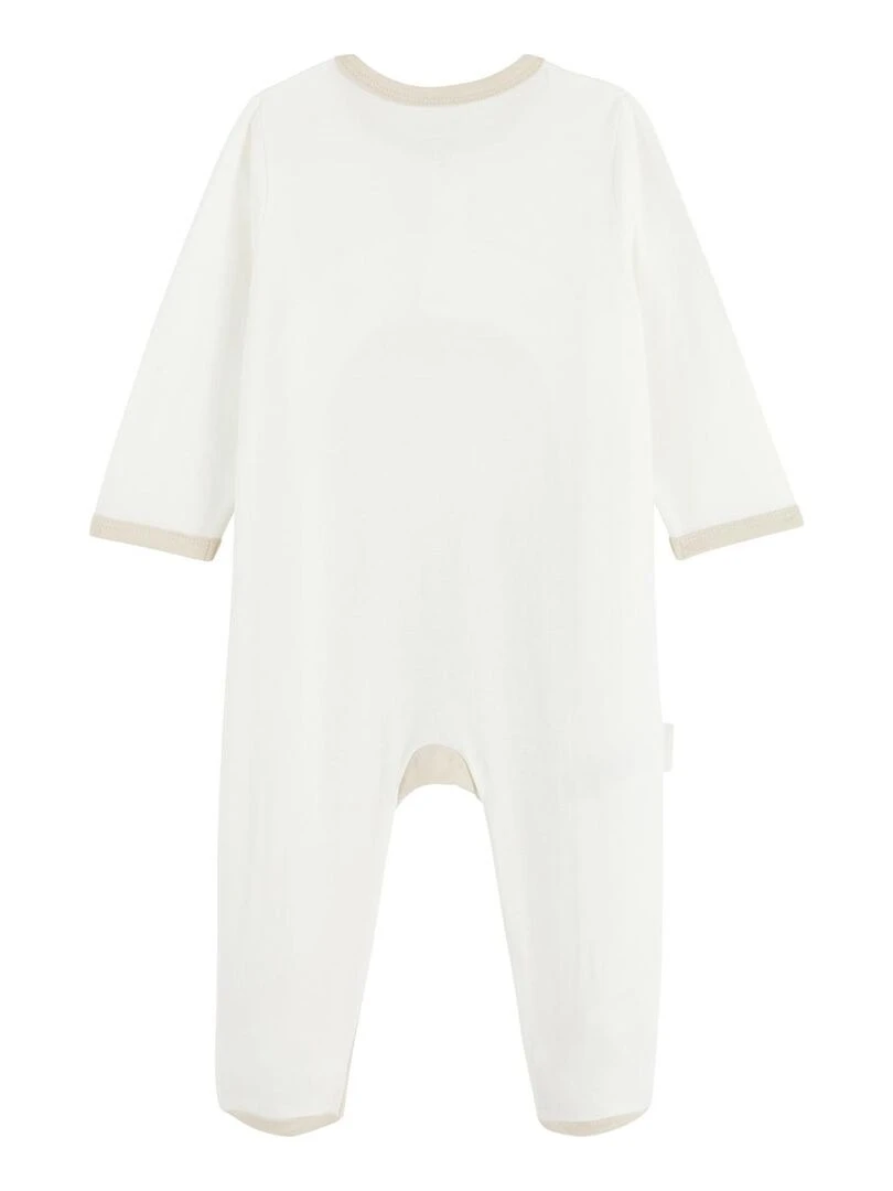 Pyjama bébé ouverture pont Mini Panda   Ecru
