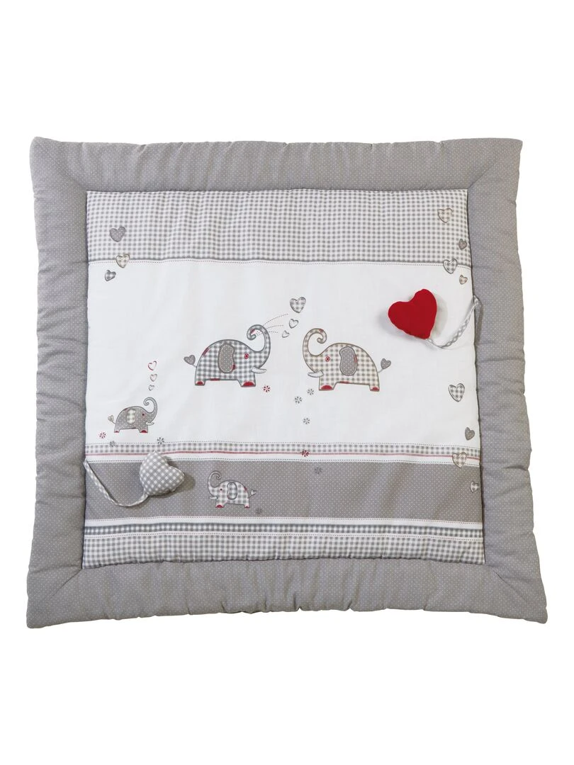 ROBA Tapis D'éveil "Jumbo Twins" 100 x 100 Revêtement Pour Parc D'enfant Gris