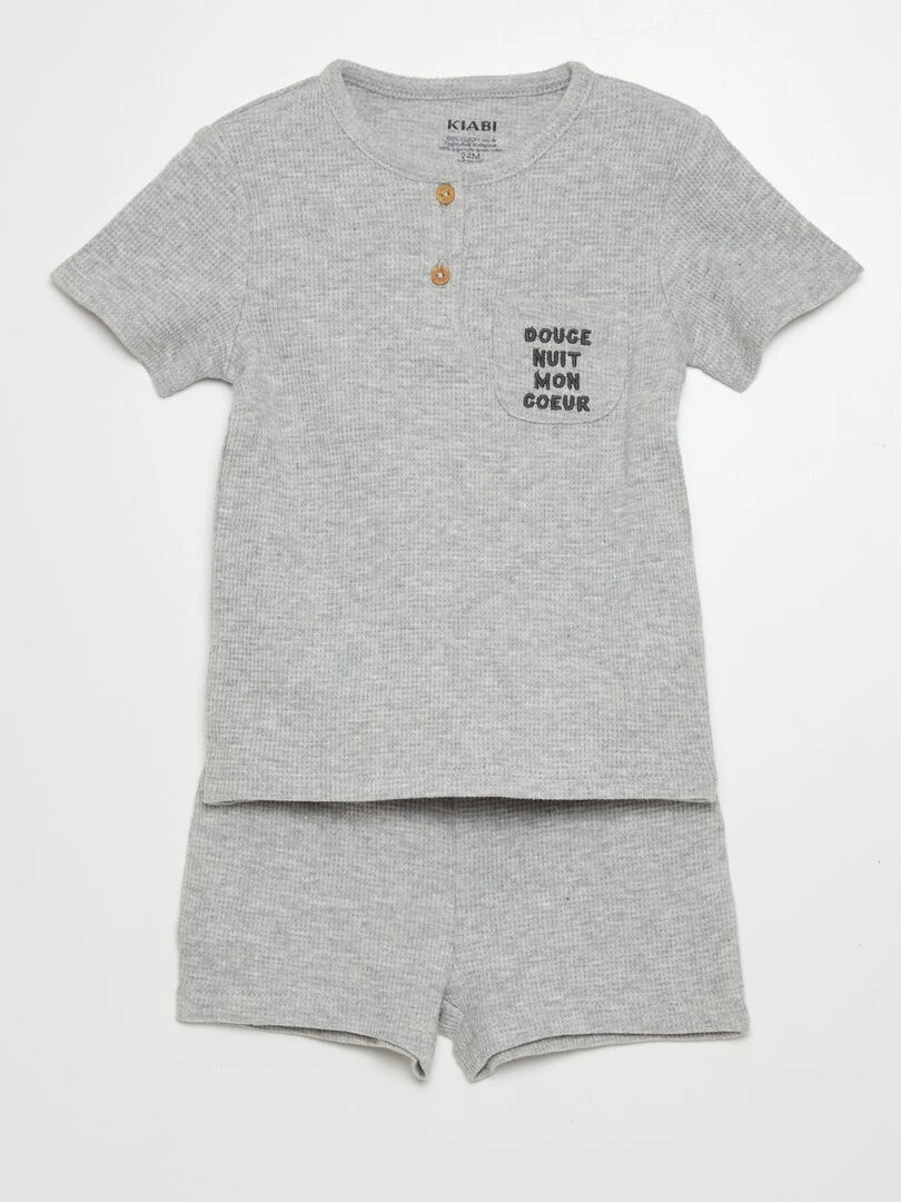 Ensemble pyjama 2 pièces Gris