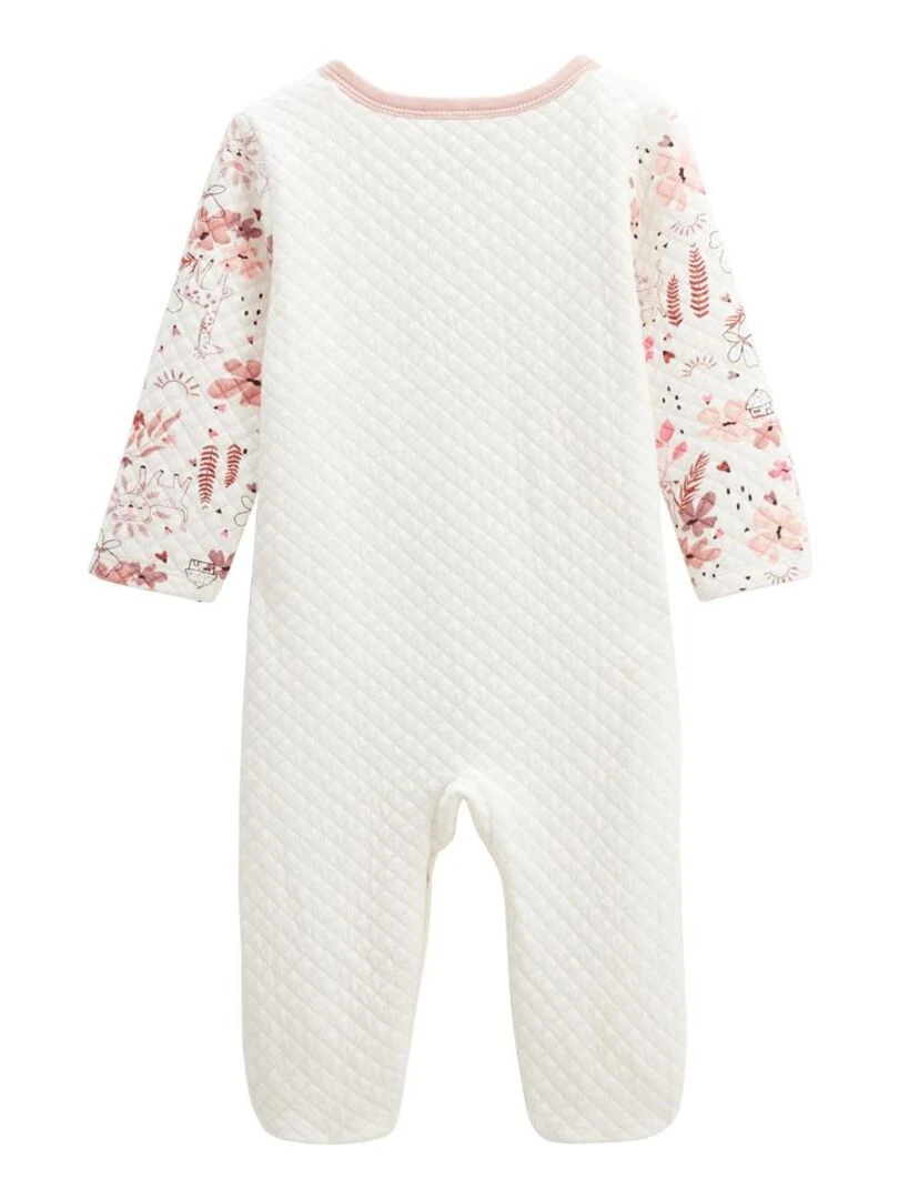 Pyjama bébé en coton matelassé Petit Safari Ecru