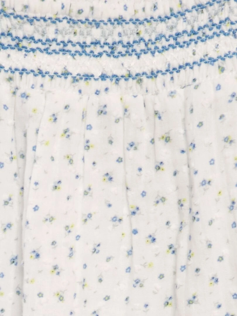 Robe + culotte en coton plumetis 2 pièces Bleu