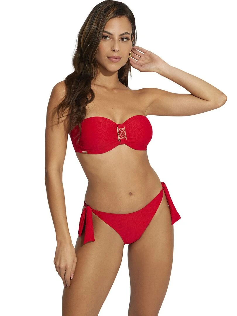 Haut maillot de bain bandeau non préformé Sicilia   Rouge