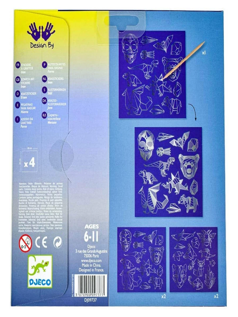 Pochette Stickers A  Gratter Effet Métal   N/A