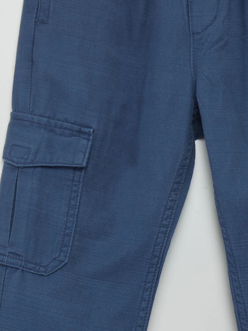 Pantalon avec poches à rabat   Marine