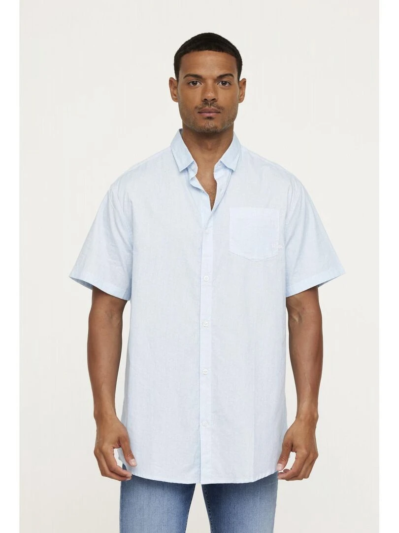 Lee Cooper Chemise manches courtes coton comfort DOMBO Bleu gris