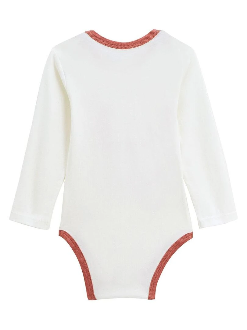 Lot de 2 bodies bébé manches longues Léonie   Ecru