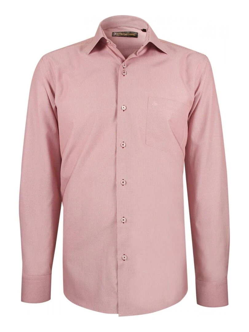 Chemise coupe droite vichy PIASTRA Rouge