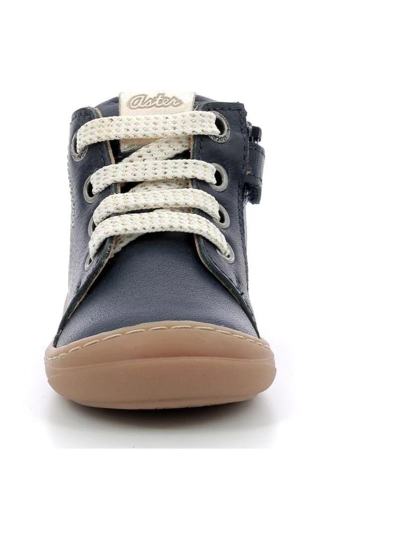 Bottillons Cuir Chyoso   Bleu marine