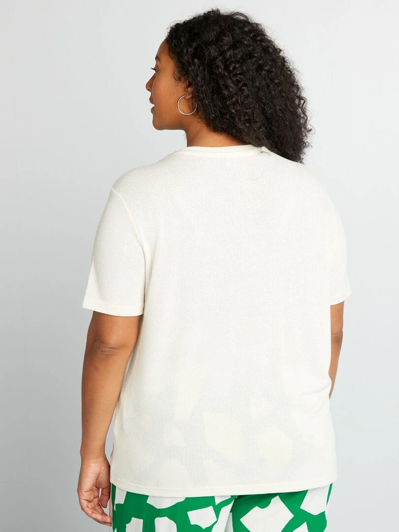 T shirt classique fluide   Beige