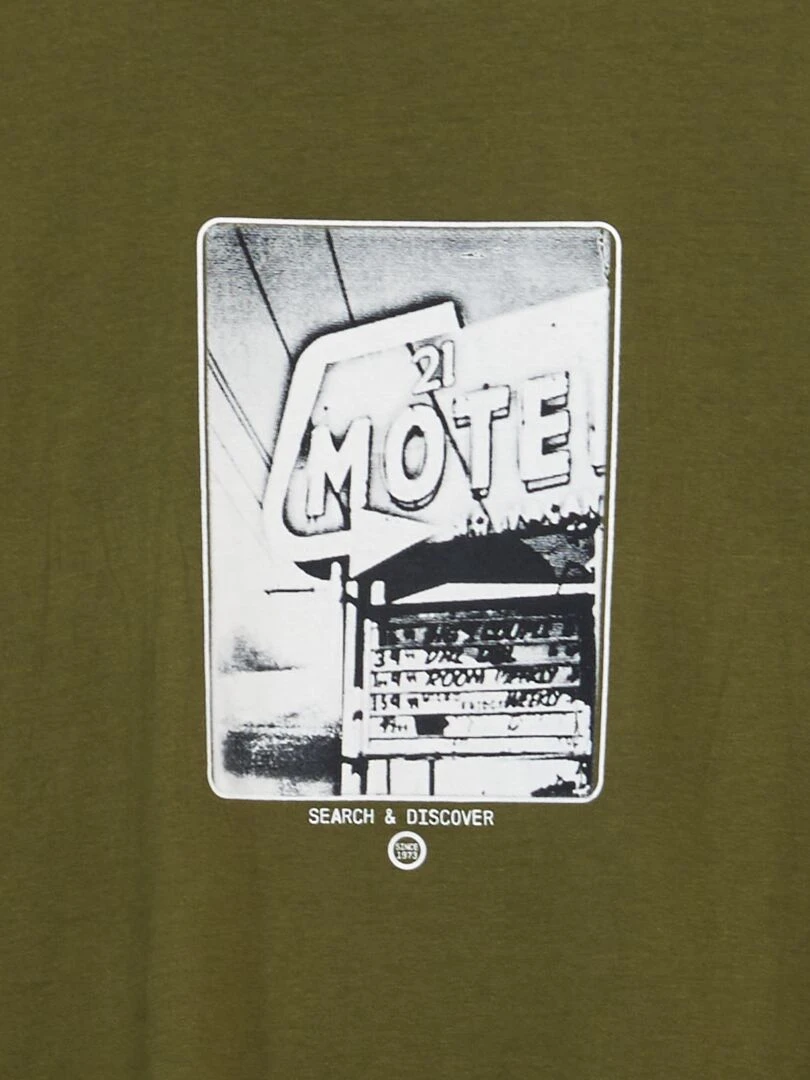 T shirt manches courtes avec imprimé VERT