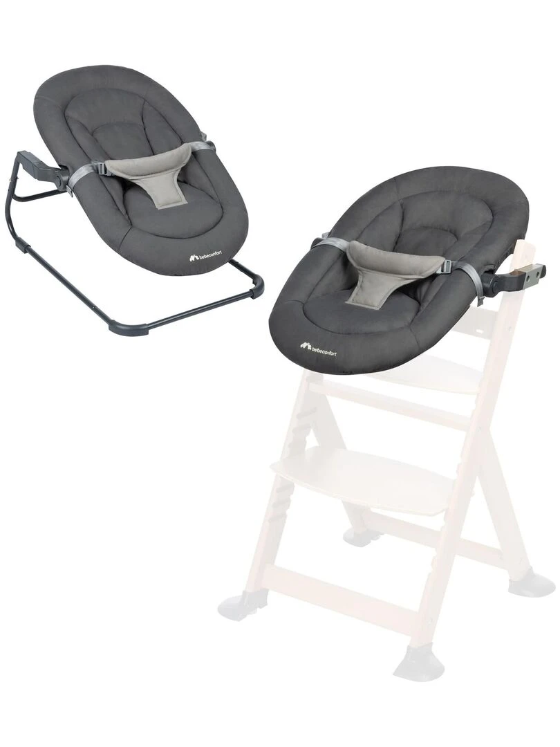 BEBECONFORT Timba baby Transat bébé compatible chaise haute Timba 0 6 mois Tinted Graphite Gris Gris