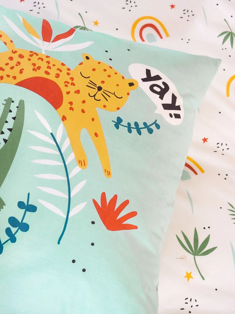 Parure de lit 'Tigre'   1 personne   Bleu