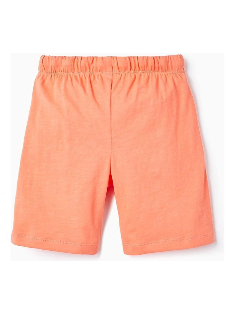 2 Shorts en Jersey de Coton pour Garçon EXPLORING AUSTRALIA Rose